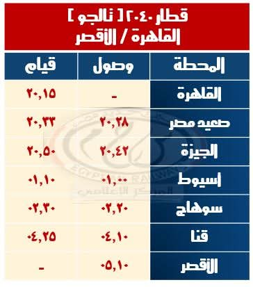 مواعيد القطارات الاضافية  (1)