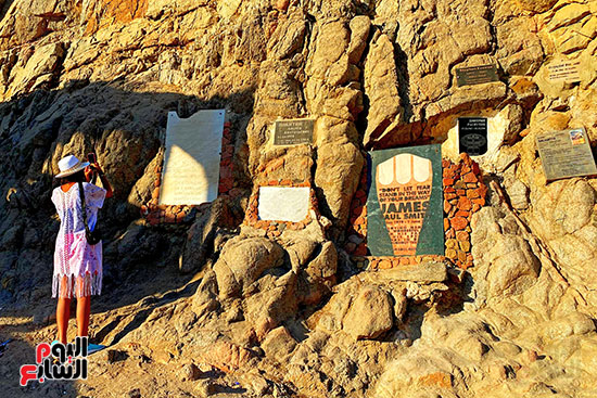 لوحات التكريم على شواطئ دهب