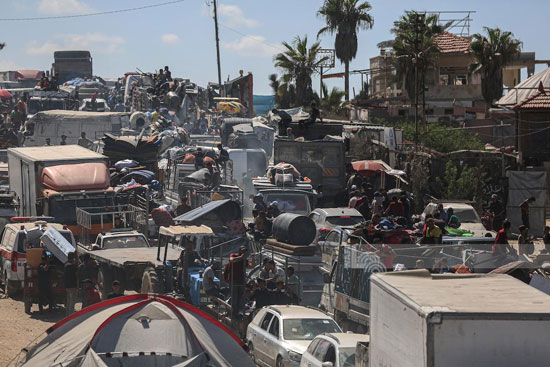 النازحين الى جنوب غزة