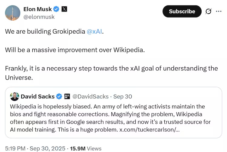 تعليق ايلون ماسك