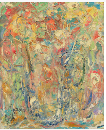 لوحة زهرية الورود لوحة زهرية الورود