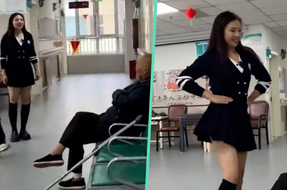 راقصة لنزلاء دار رعاية مسنين