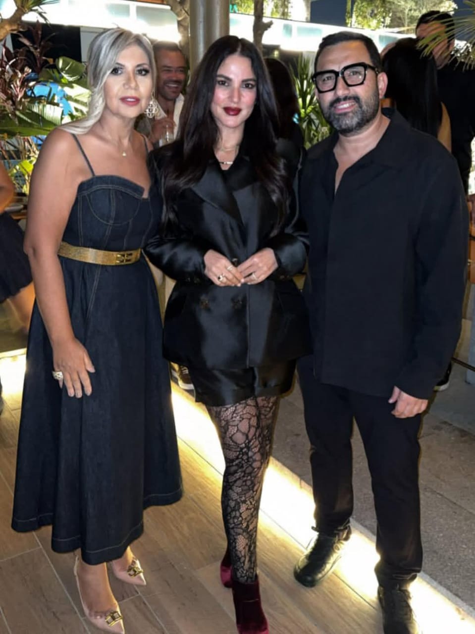 درة وزوجها وبوسي شلبي