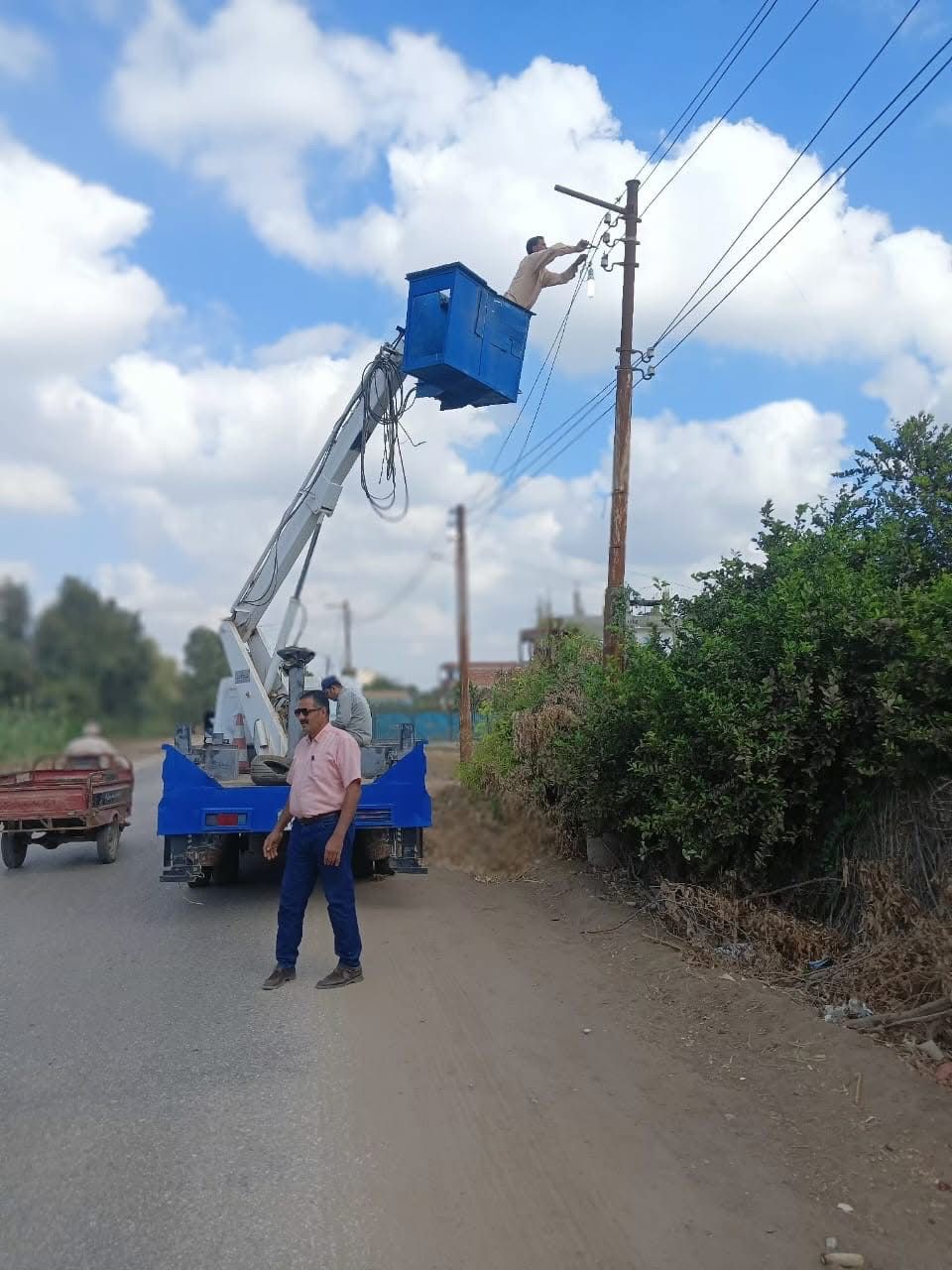 إنارة الطرق في قويسنا