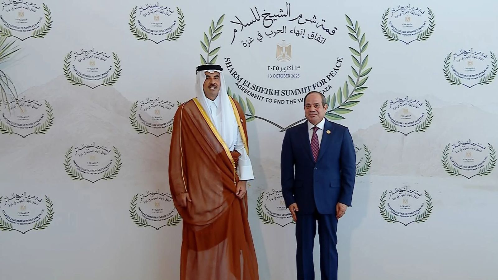 السيسي يستقبل أمير قطر (1)