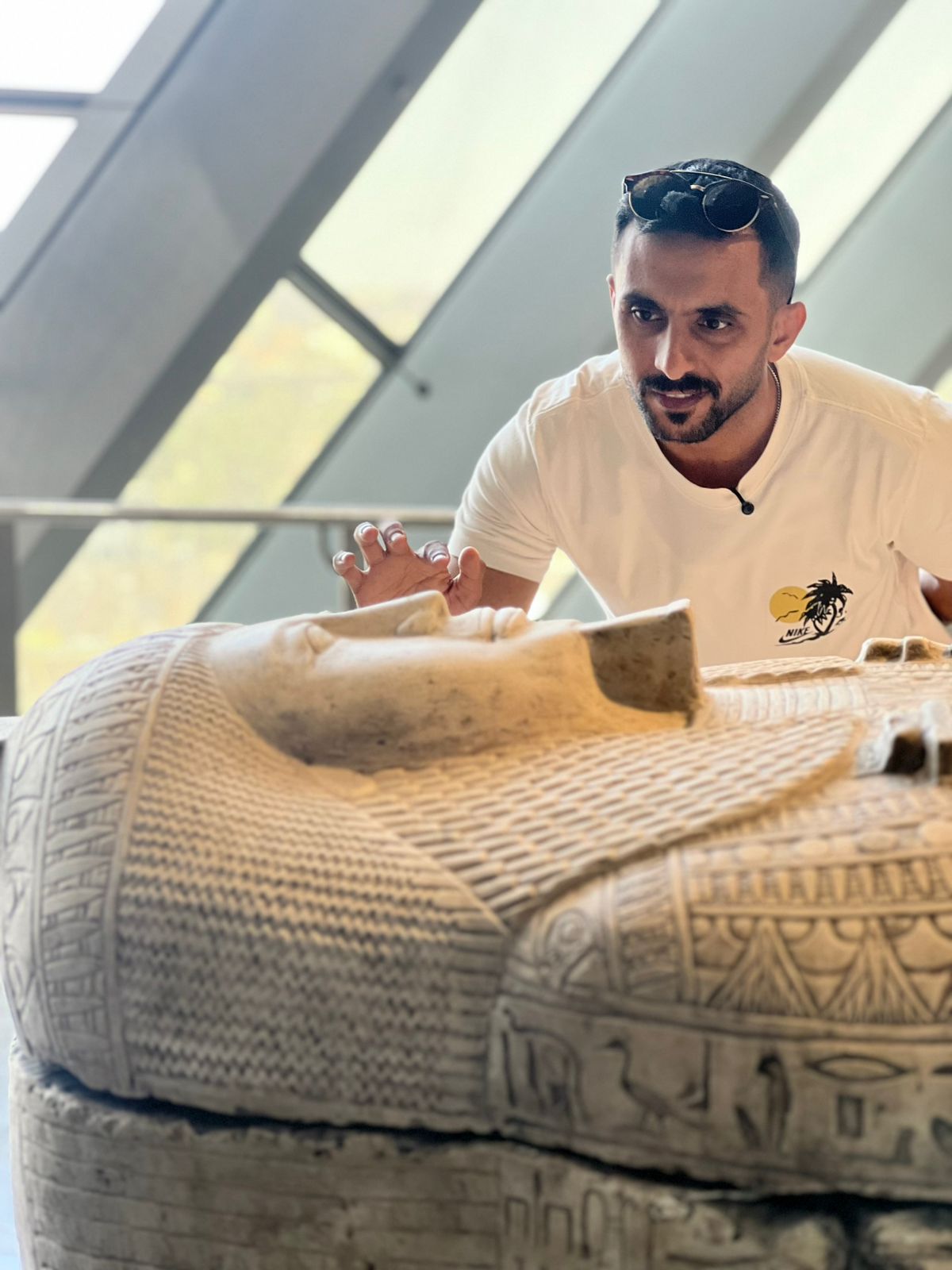 الزميل محمد أسعد داخل المتحف المصرى الكبير  (4)