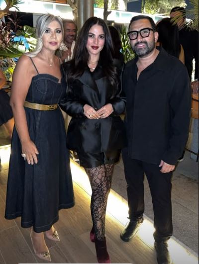 درة وزوجها مع بوسى شلبى