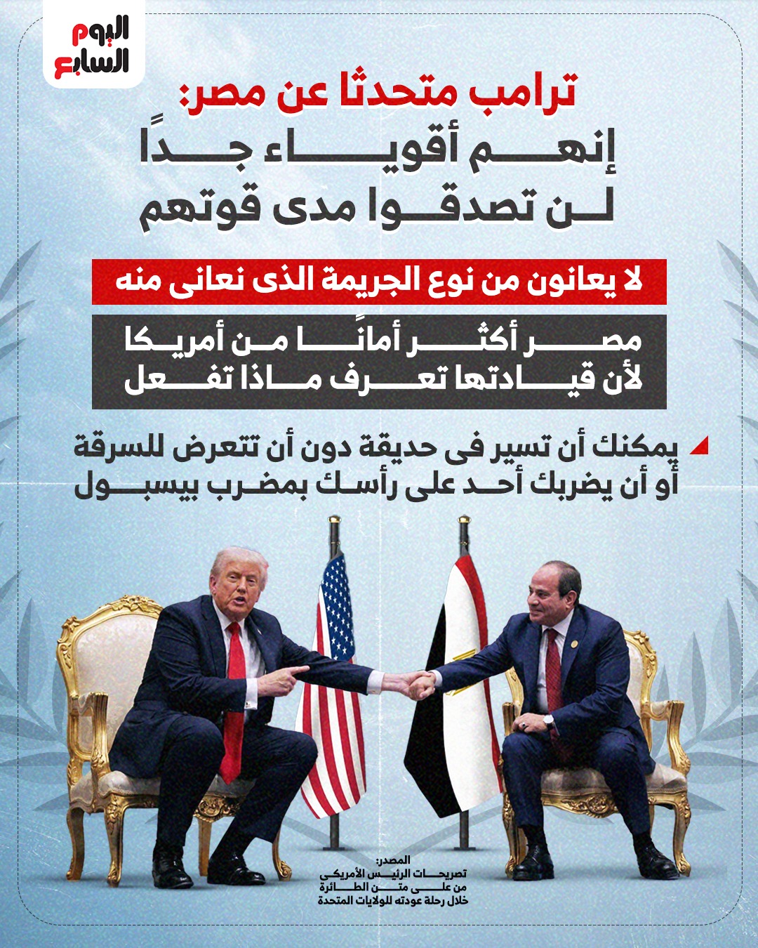 ترامب متحدثا عن مصر