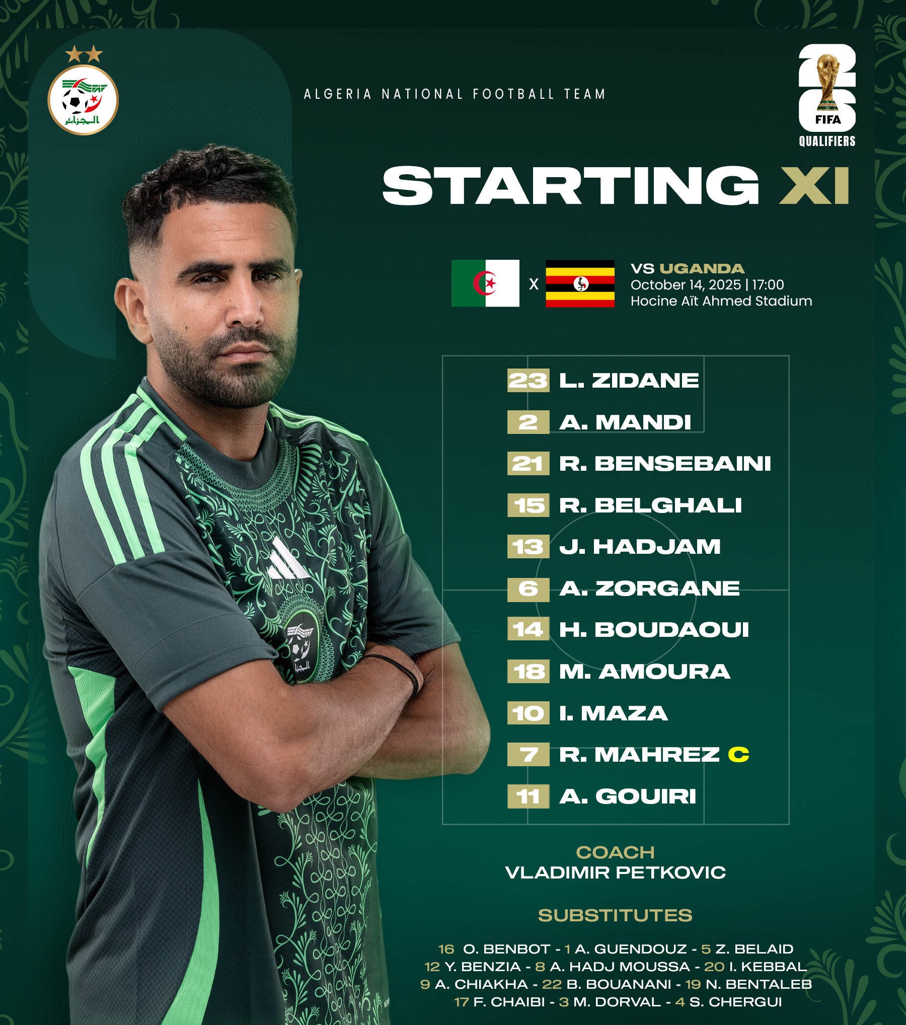 تشكيل منتخب الجزائر