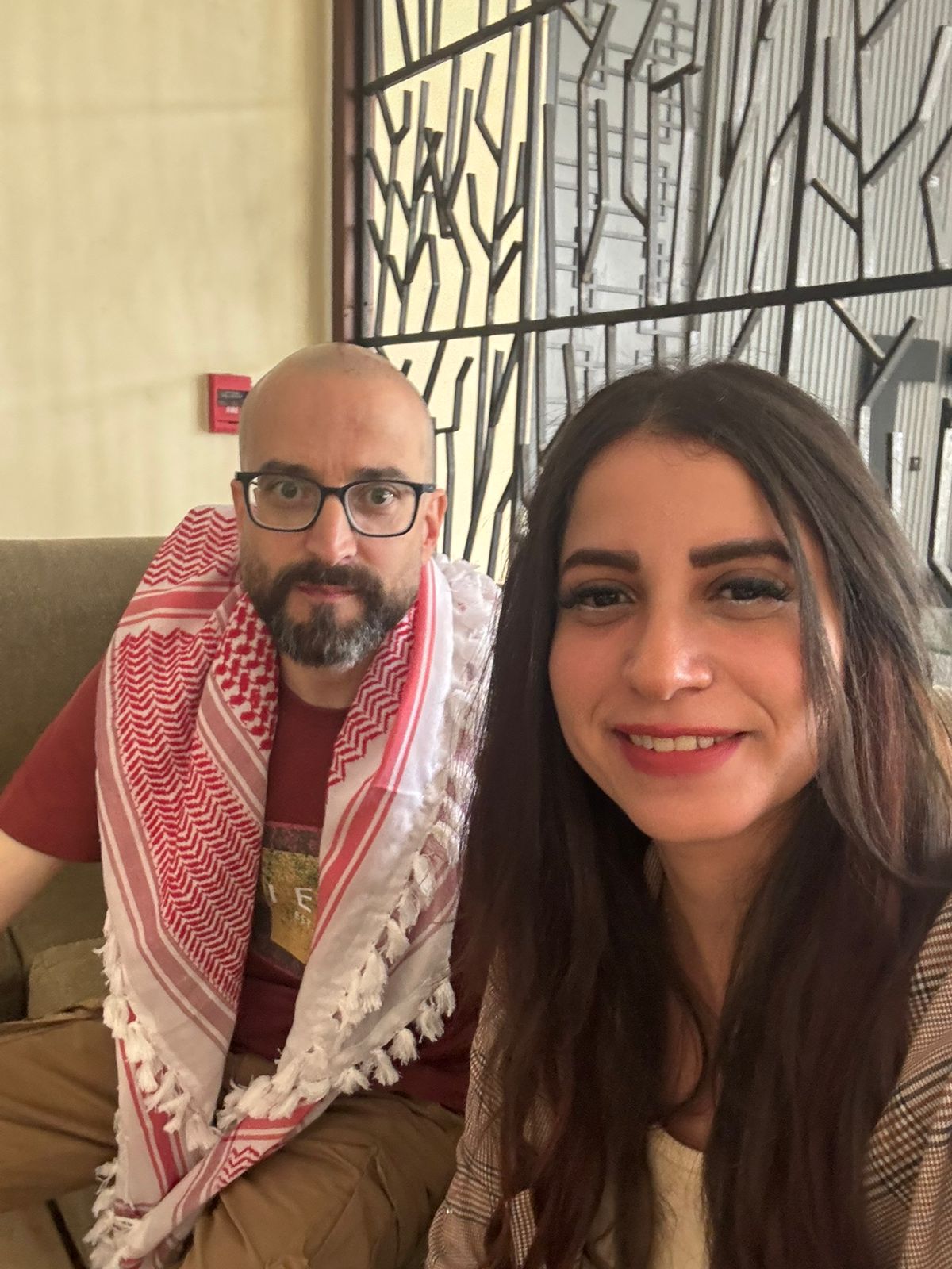 باسم خندقجي والزميله بسنت جميل