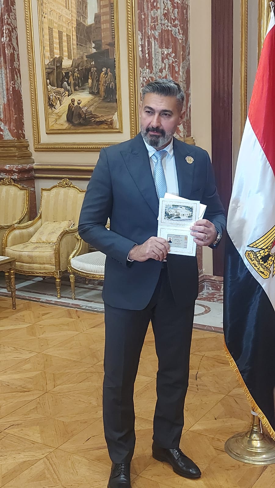 ياسر جلال لـ  اليوم السابع بعد استلامه كارينة الشيوخ فخور بثقة الرئيس الغالية 4