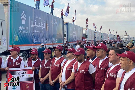 قافله-التحالف-ال-12-تصطف-استعدادا--للتحرك--الي-غرة-3