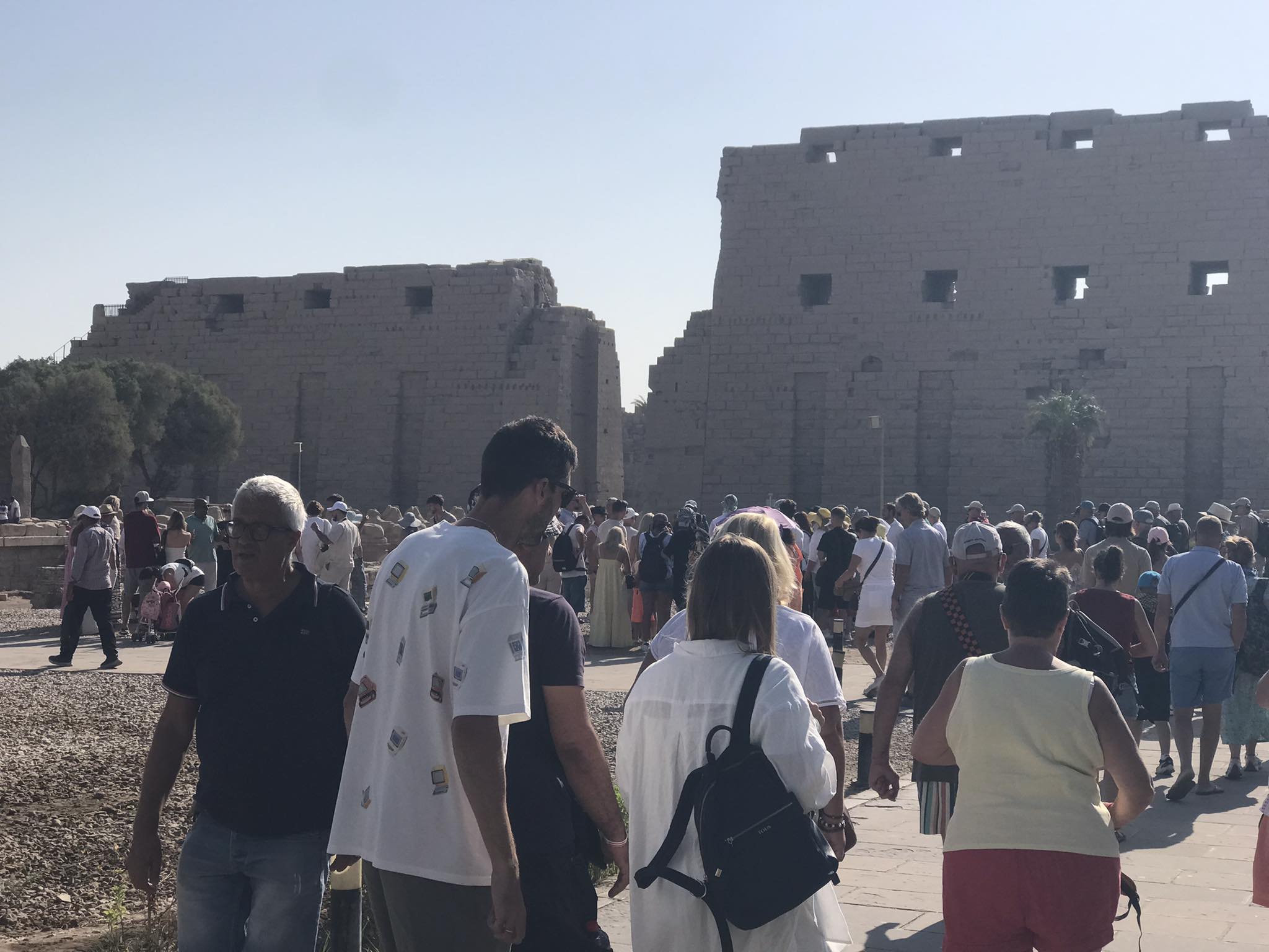 التوافد السياحى الكبير على معابد الأقصر صباحاً التوافد السياحى الكبير على معابد الأقصر صباحاً