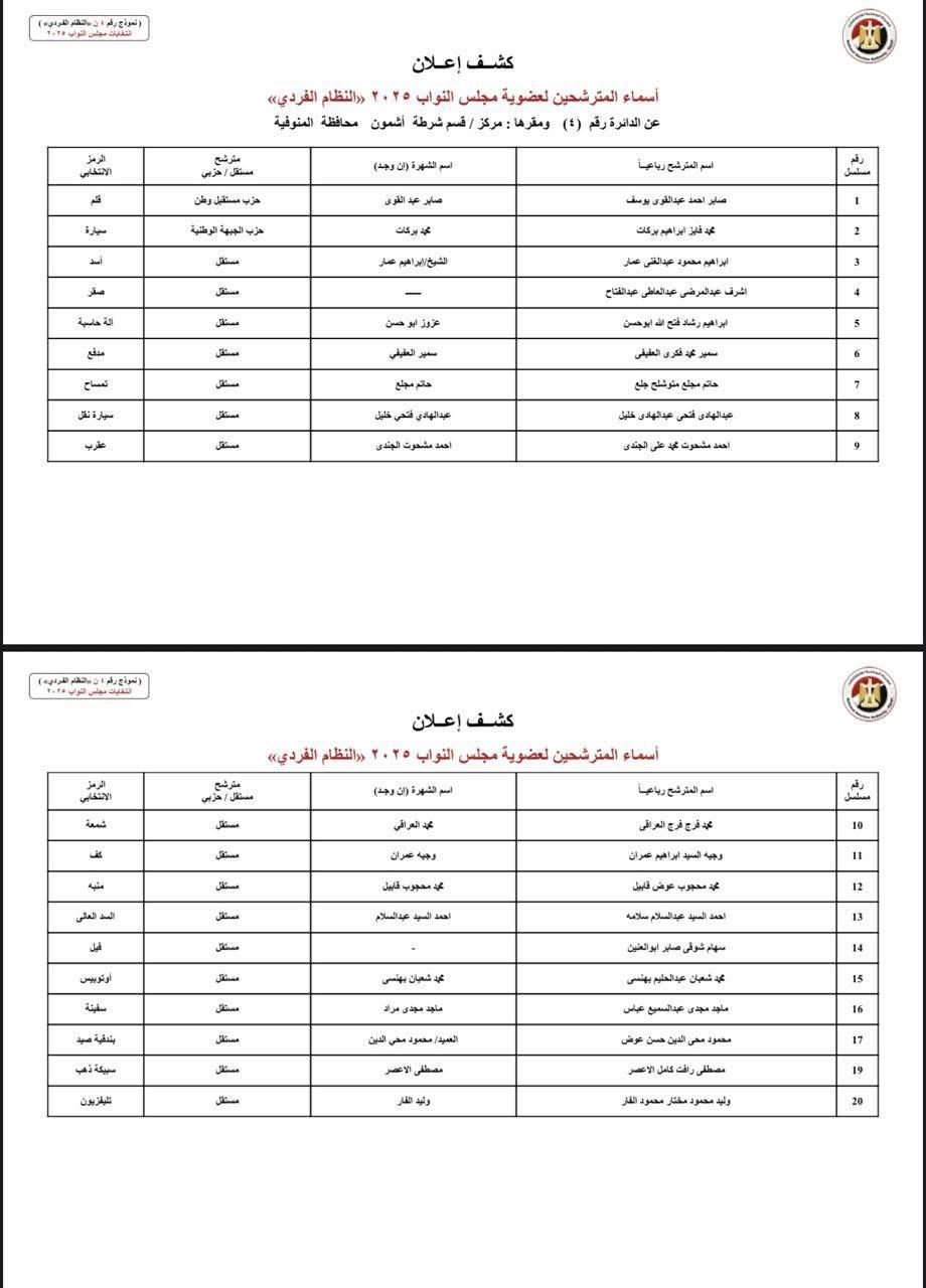 دوائر المنوفية  (6)