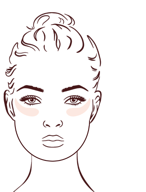 تطبيق البلاشر على الوجه المستدير