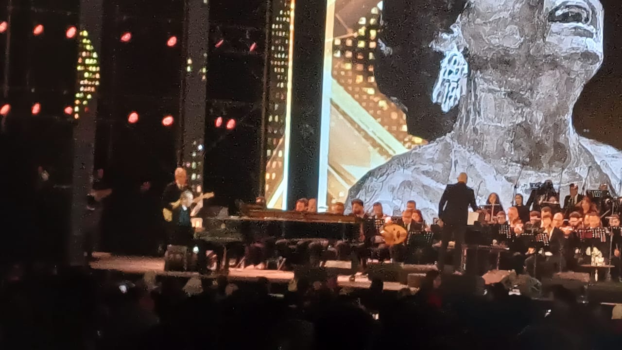 عمرو سليم يقدم مقطوعة موسيقية قبل حفل مدحت صالح بمهرجان الموسيقى العربية (1)