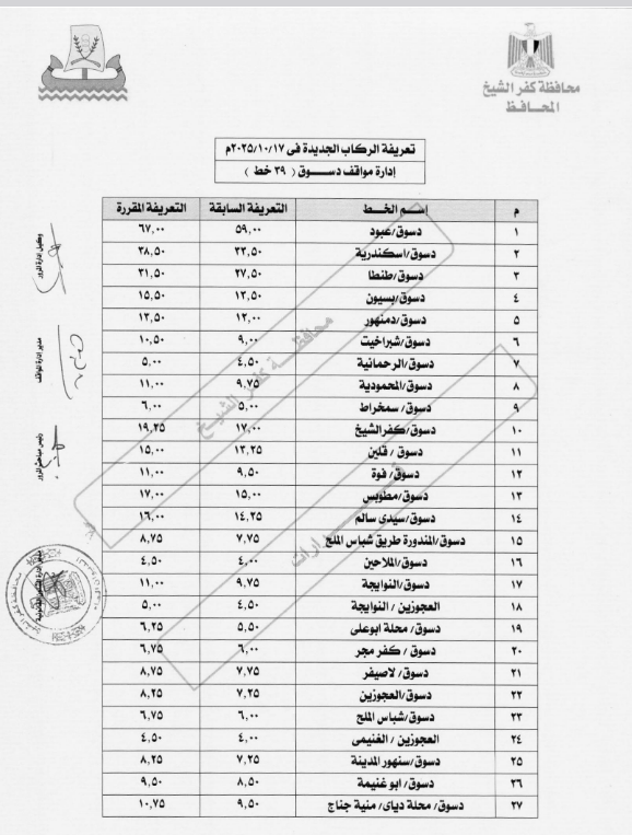 تعريفة موقف دسوق (1)
