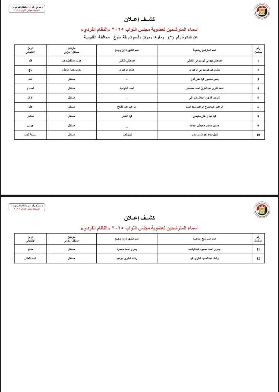 دوائر القليوبية (2)