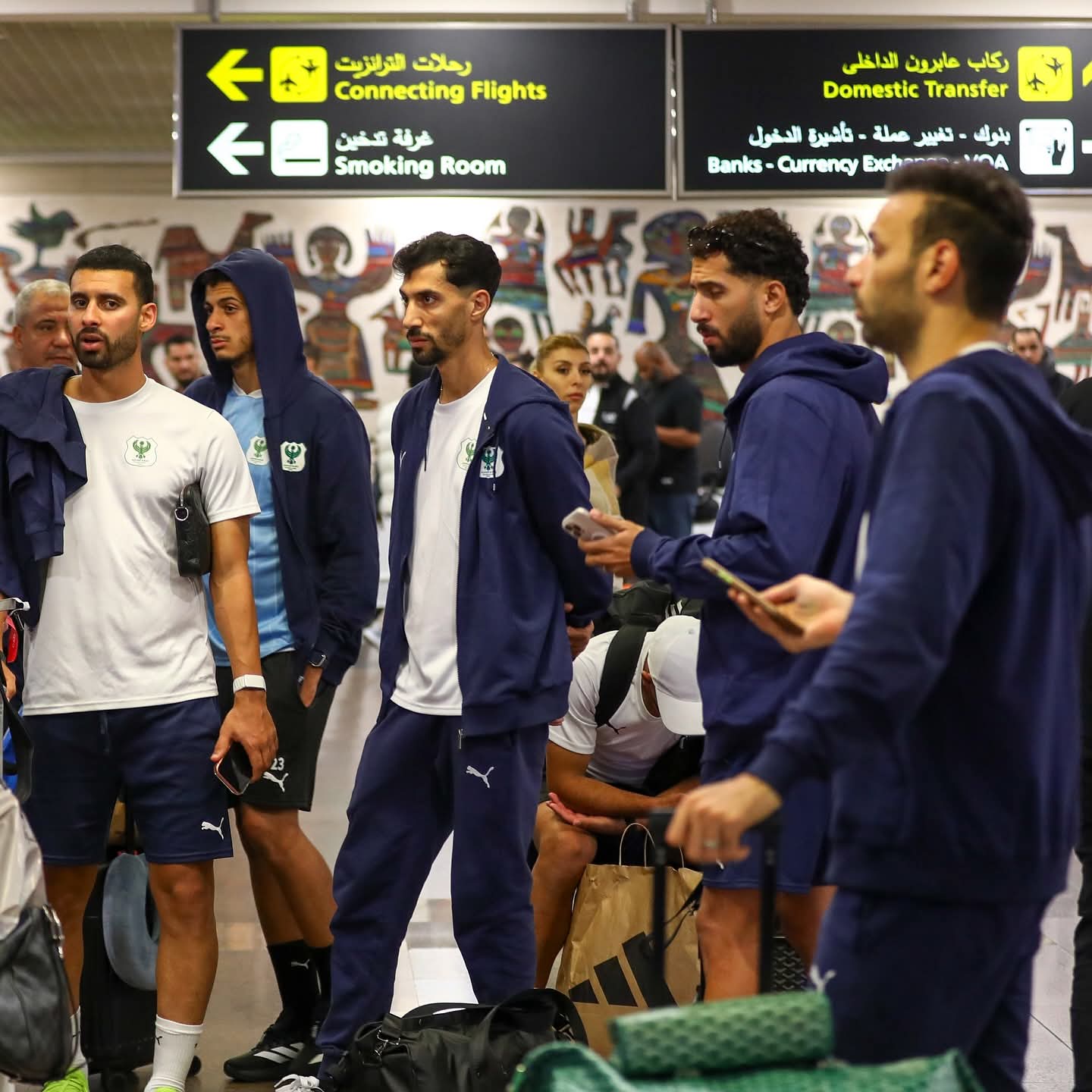 لاعبو المصري في مطار القاهرة