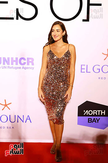 أمينة خليل خلال حفل العشاء