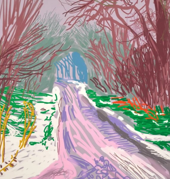 رسومات ديفيد هوكنى على جهاز الايباد