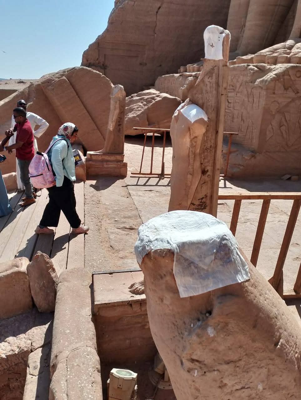 ترميم معبد أبوسمبل قبل ظاهرة تعامد الشمس (4)