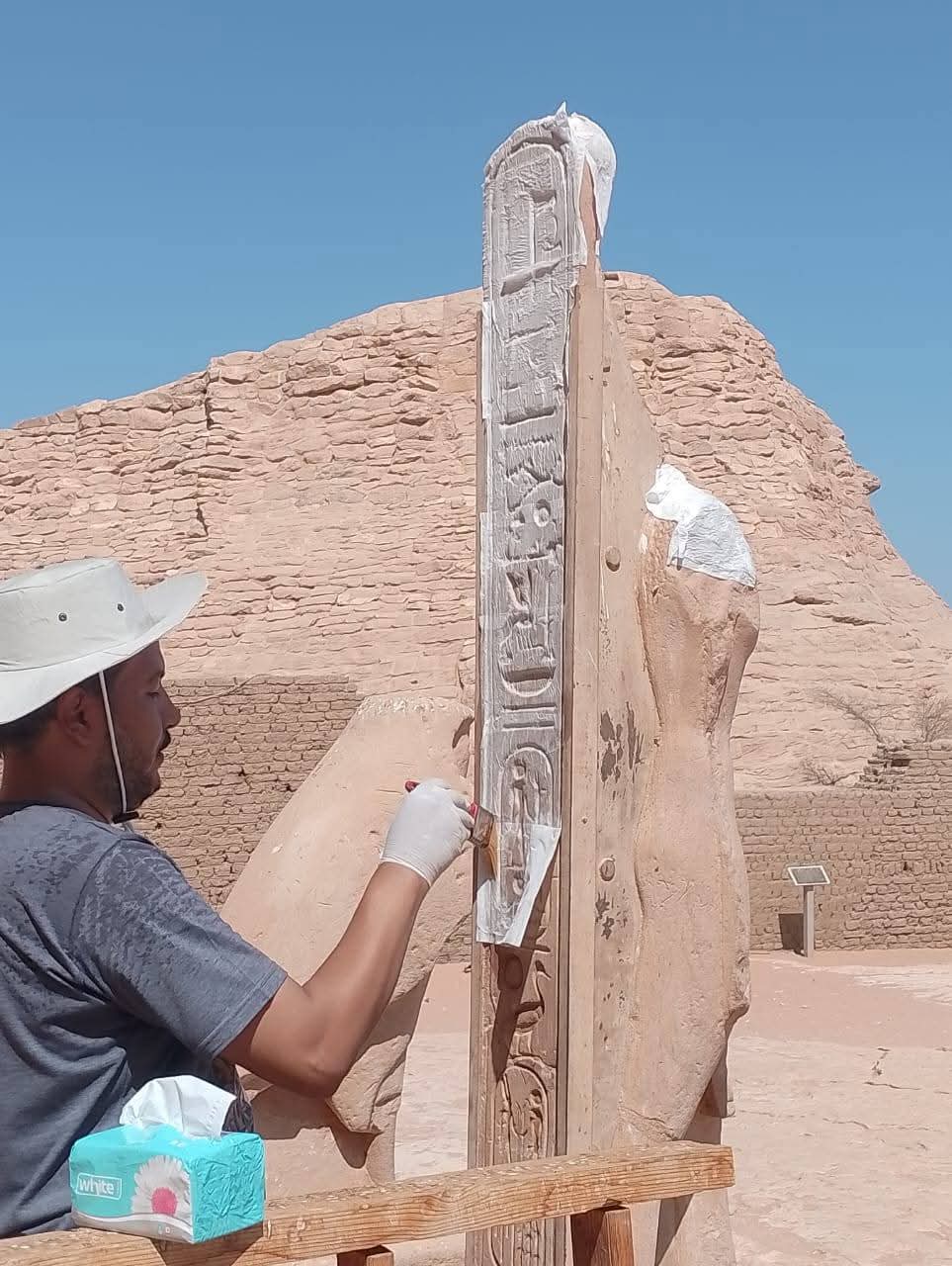 ترميم معبد أبوسمبل قبل ظاهرة تعامد الشمس (2)