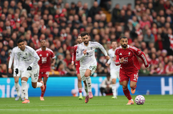 محمد صلاح خلال المباراة محمد صلاح خلال المباراة