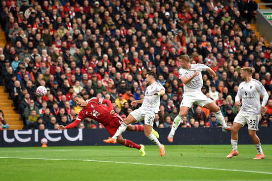 فان ديك خلال المباراة فان ديك خلال المباراة