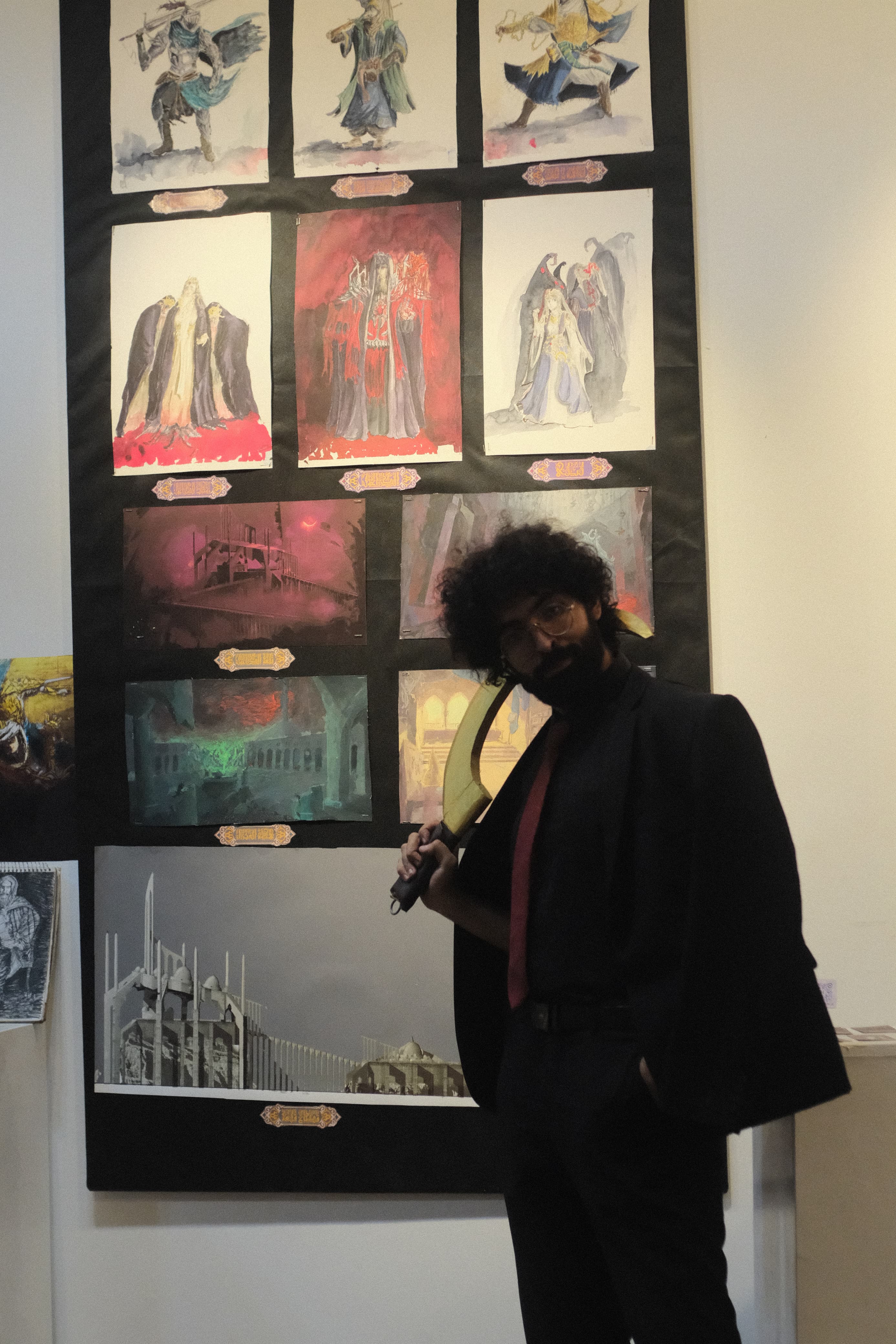 جانب من معرض لمشاريع تخرج طلاب قسم الديكور بجامعة حلوان فى دار الأوبرا المصرية (24)