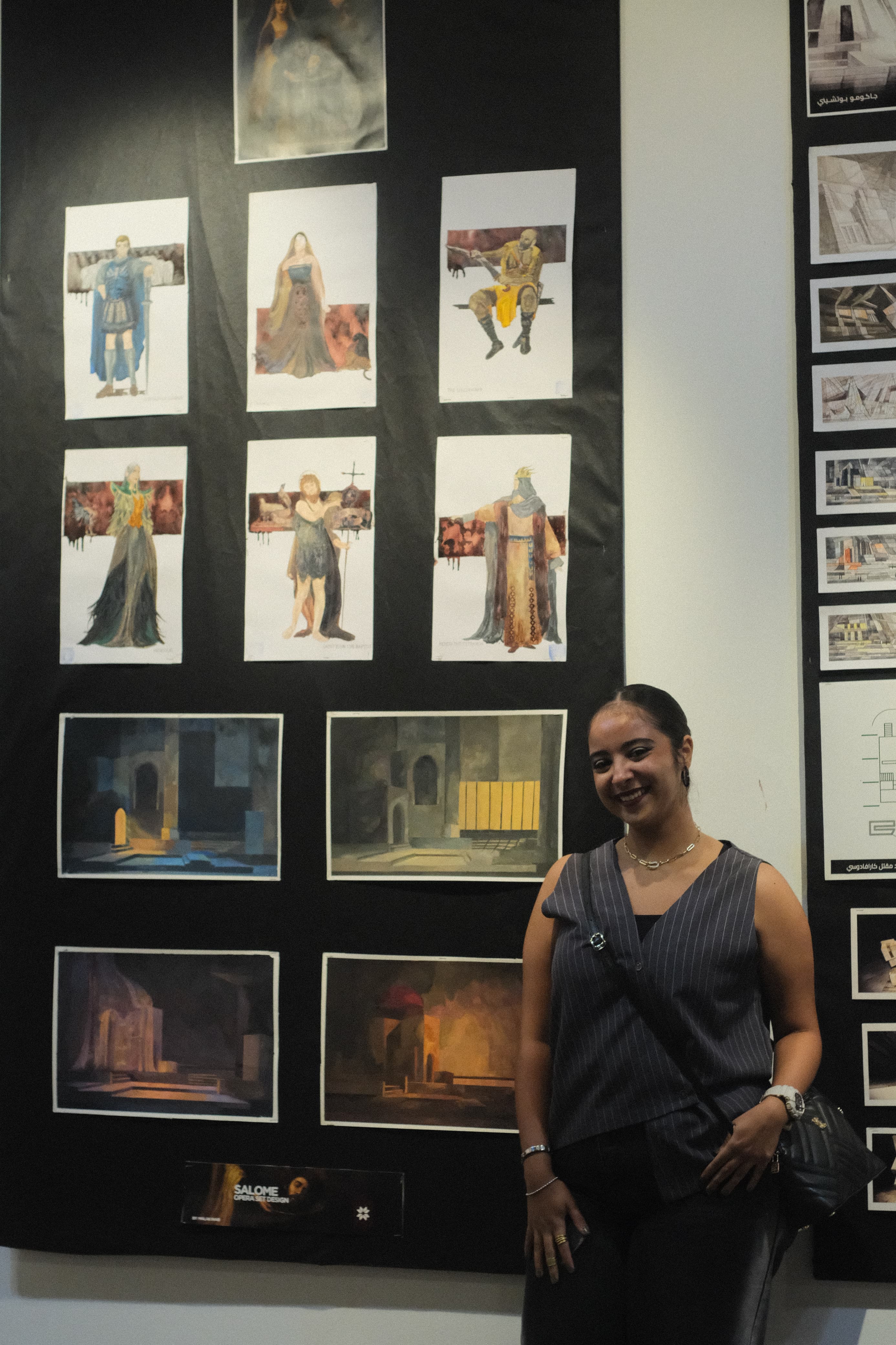 جانب من معرض لمشاريع تخرج طلاب قسم الديكور بجامعة حلوان فى دار الأوبرا المصرية (7)