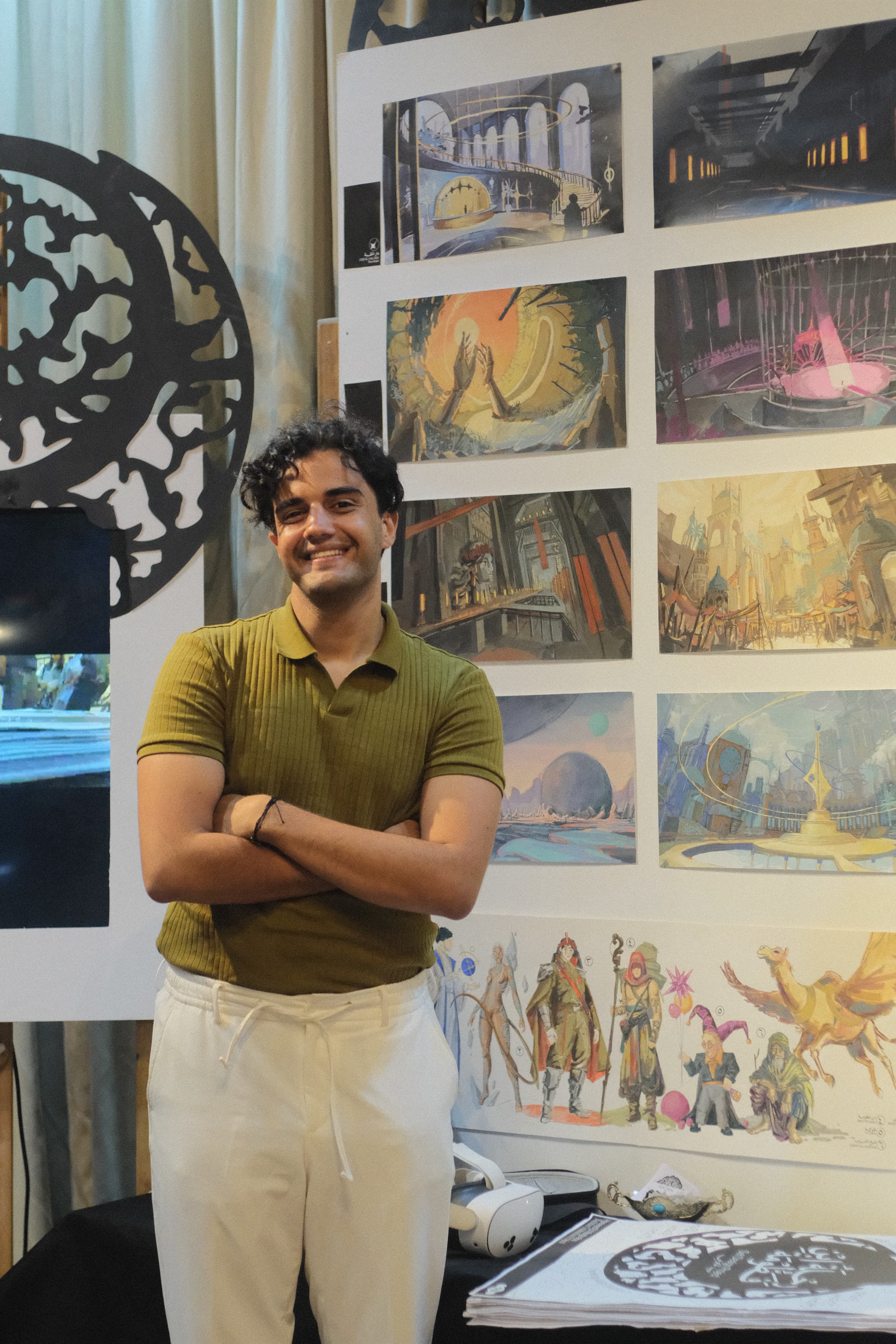 جانب من معرض لمشاريع تخرج طلاب قسم الديكور بجامعة حلوان فى دار الأوبرا المصرية (26)