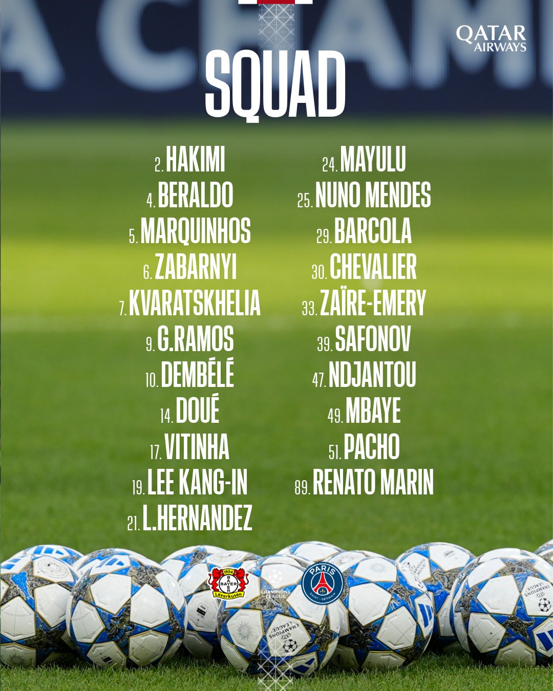 قائمة باريس سان جيرمان قائمة باريس سان جيرمان