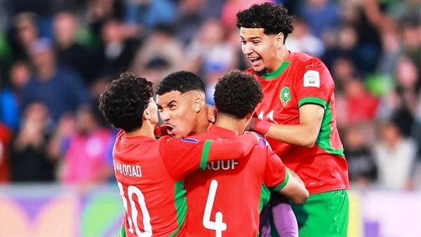 فرحة لاعبى منتخب المغرب فرحة لاعبى منتخب المغرب