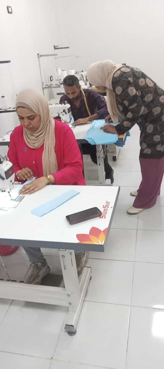 بدء التشغيل الفعلي لورشة تصنيع زيّ السلامة المهنية للعاملين