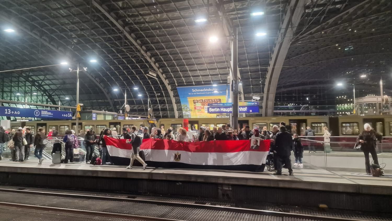 الجاليات المصرية تتحرك لبروكسل لاستقبال الرئيس السيسى (11)