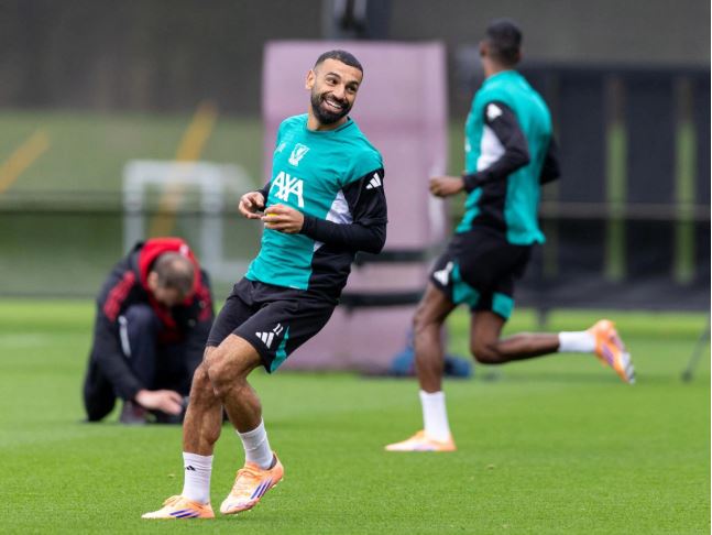 محمد صلاح في التدريبات