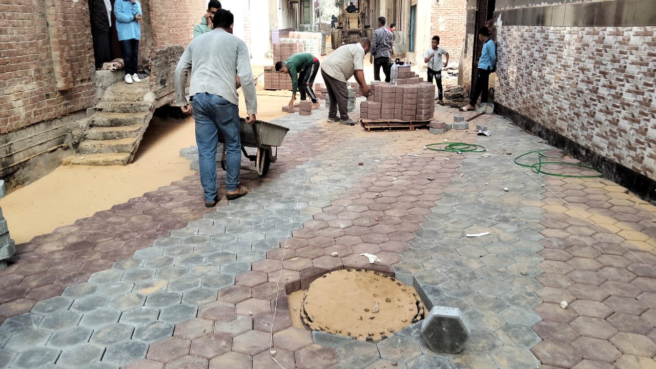 رصف الشوارع بالإنترلوك بسيدي سالم