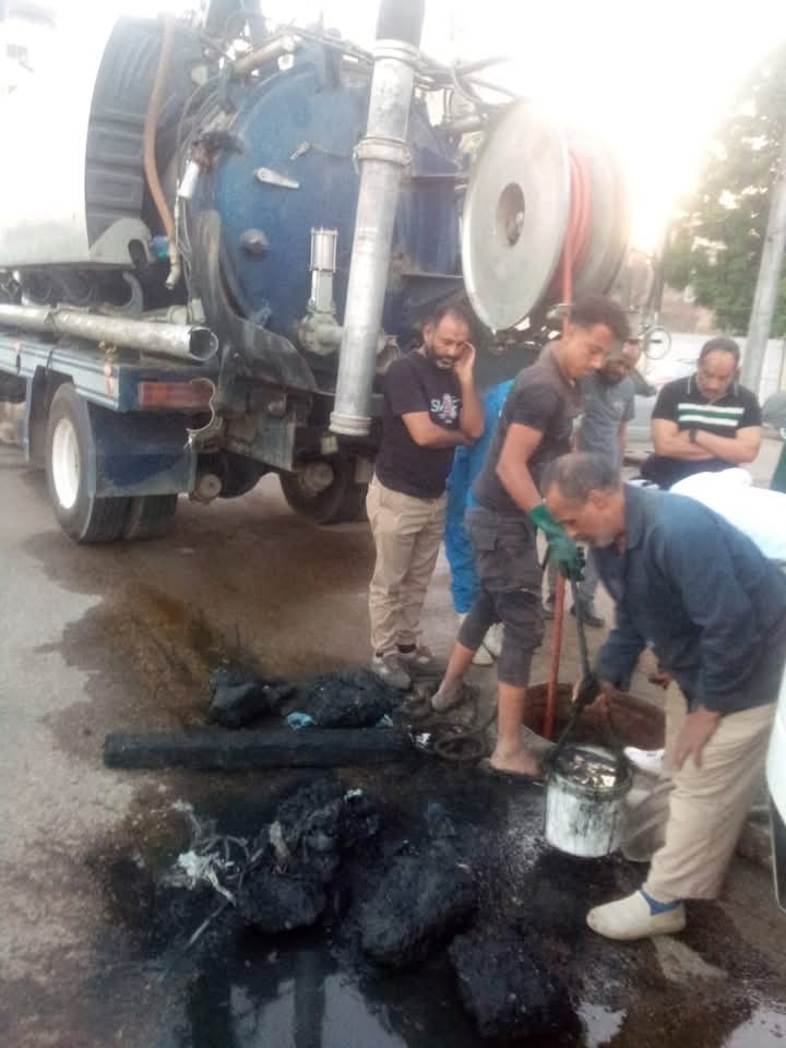 جهود تطهير شبكة الصرف