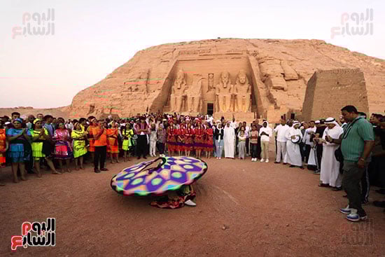 مراسم الاحتفاء بتعامد الشمس على معبد أبو سمبل