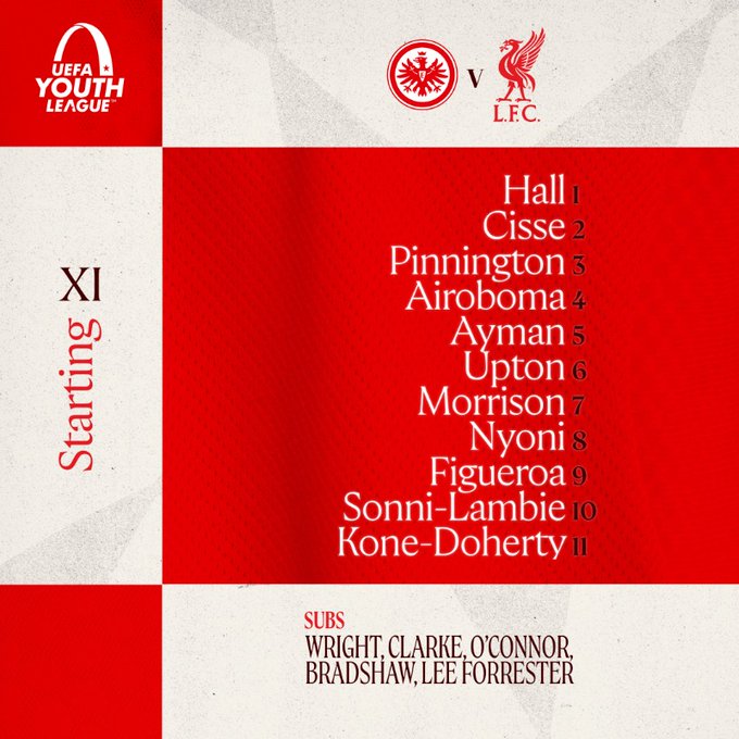 تشكيل ليفربول للشباب