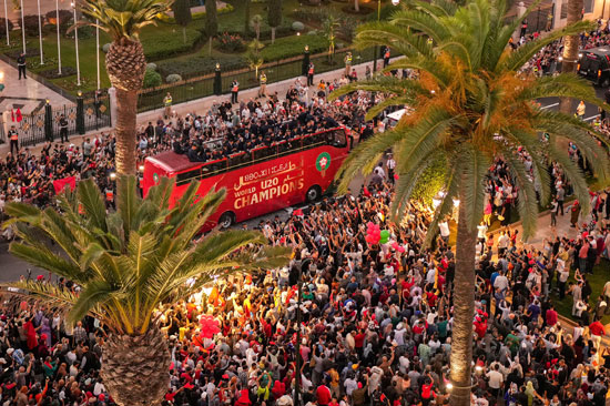 استقبال لاعبى منتخب المغرب للشباب