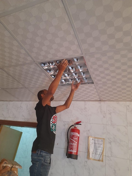 أعمال تركيب الكهرباء يالمستشفى (3)
