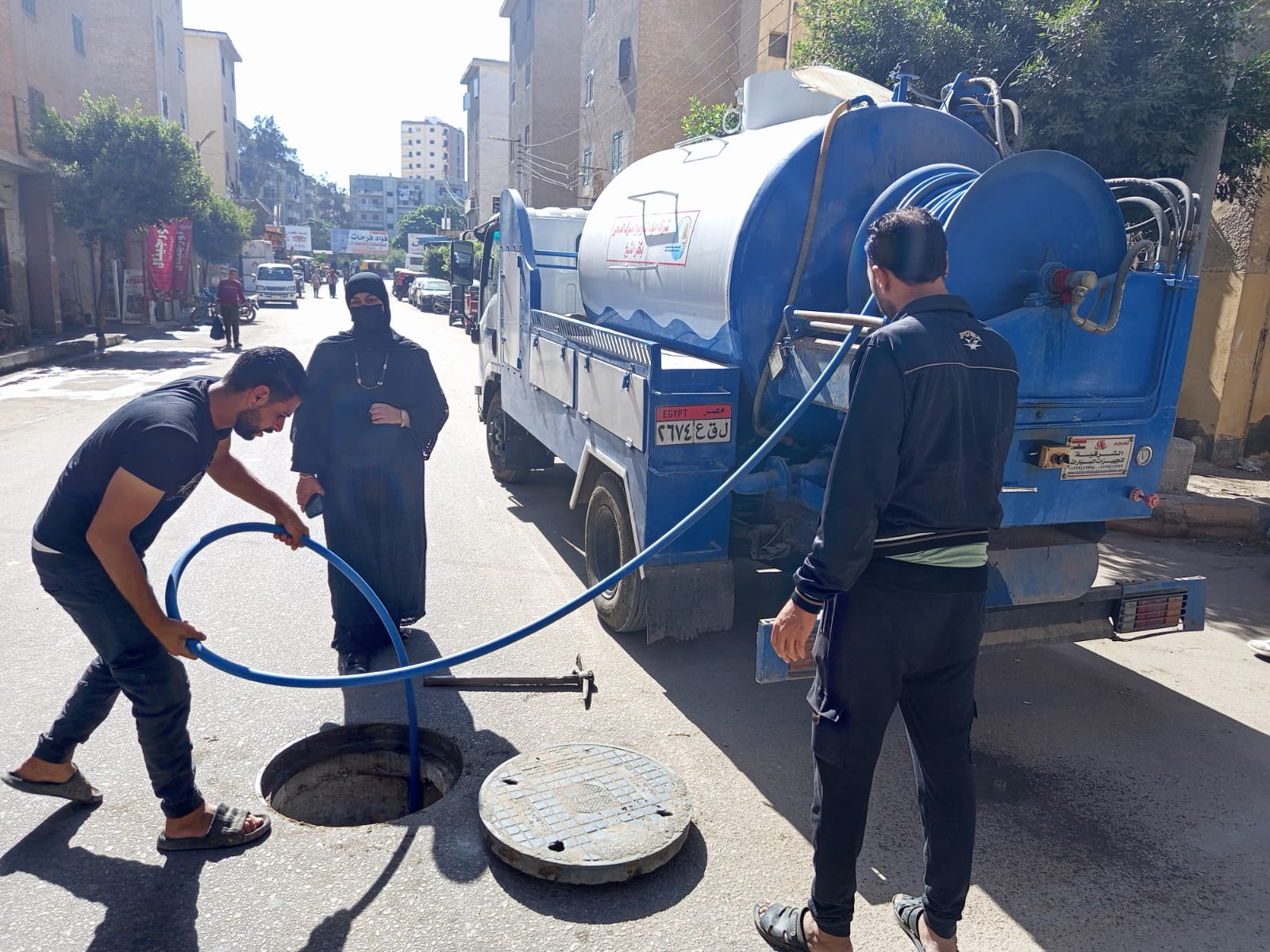 متابعة أعمال النطهير بدسوق