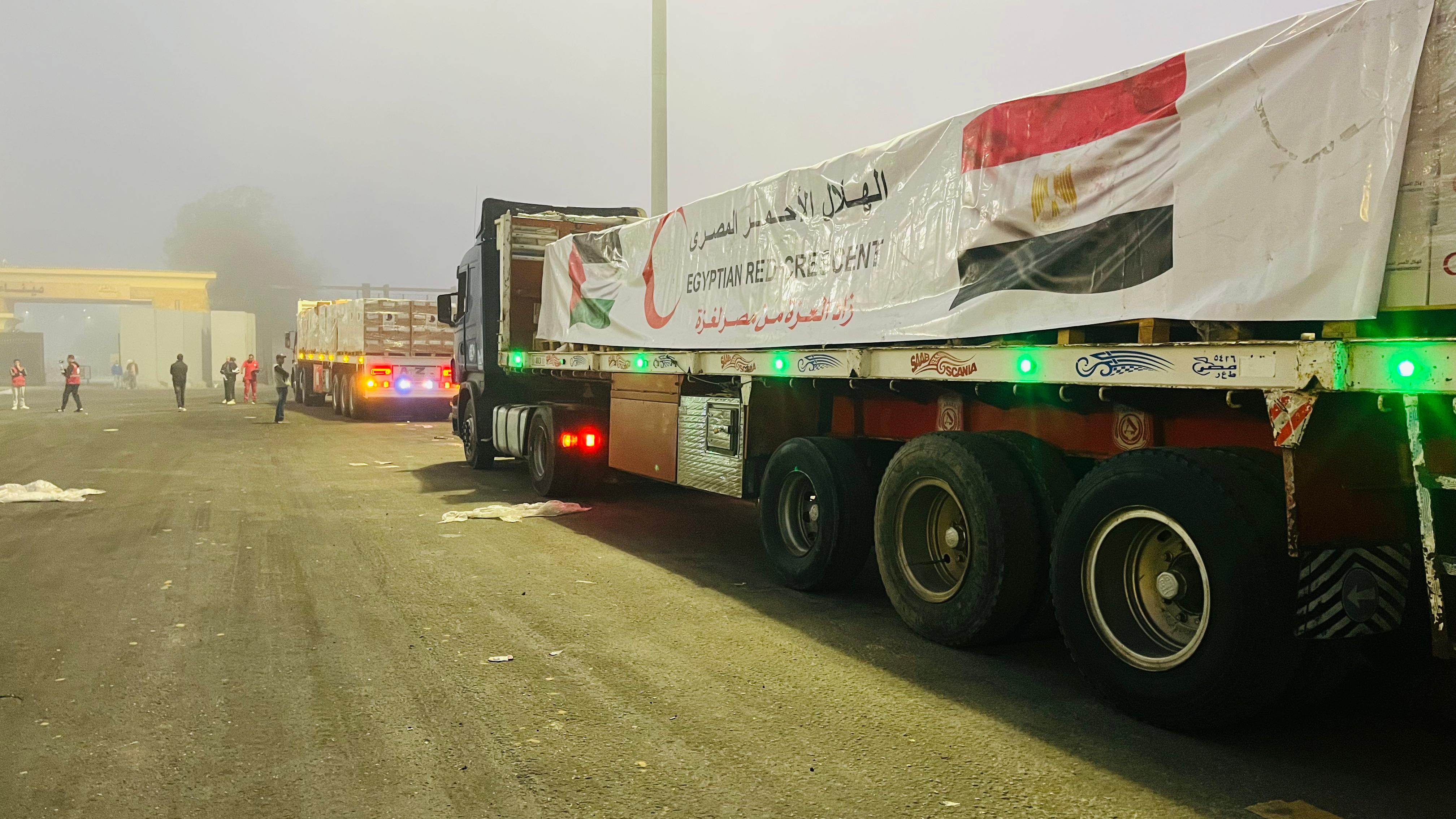 إطلاق قافلة زاد العزة الـ 57 الى غزة إطلاق قافلة زاد العزة الـ 57 الى غزة