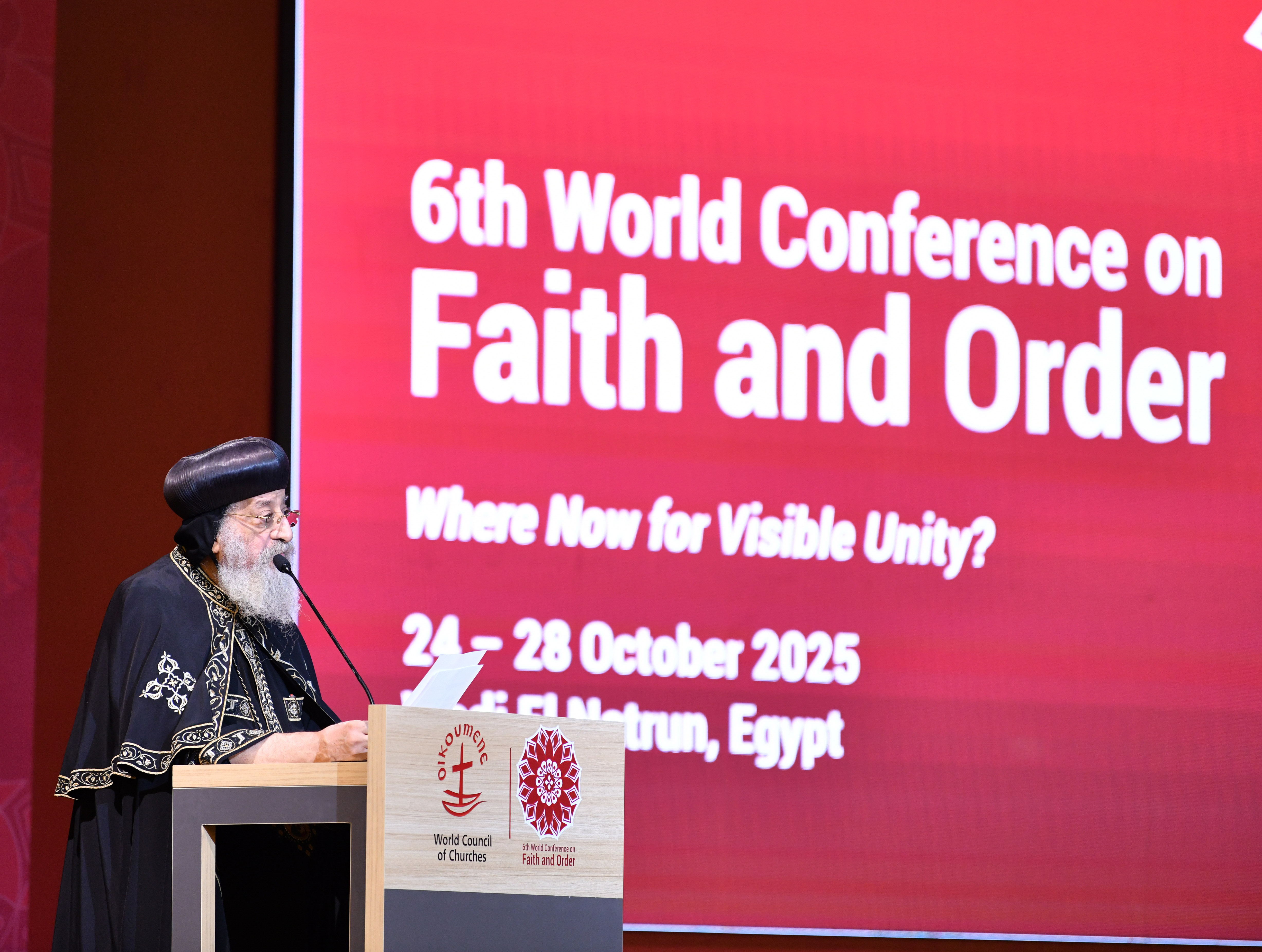 حديث قداسة البابا خلال المؤتمر