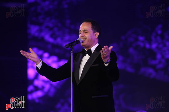 حفل  المطرب ياسر سليمان خلال حفله بمهرجان الموسيقى العربية