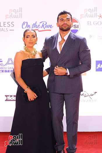 منة عدلي القيعي وزوجها يوسف حشيش