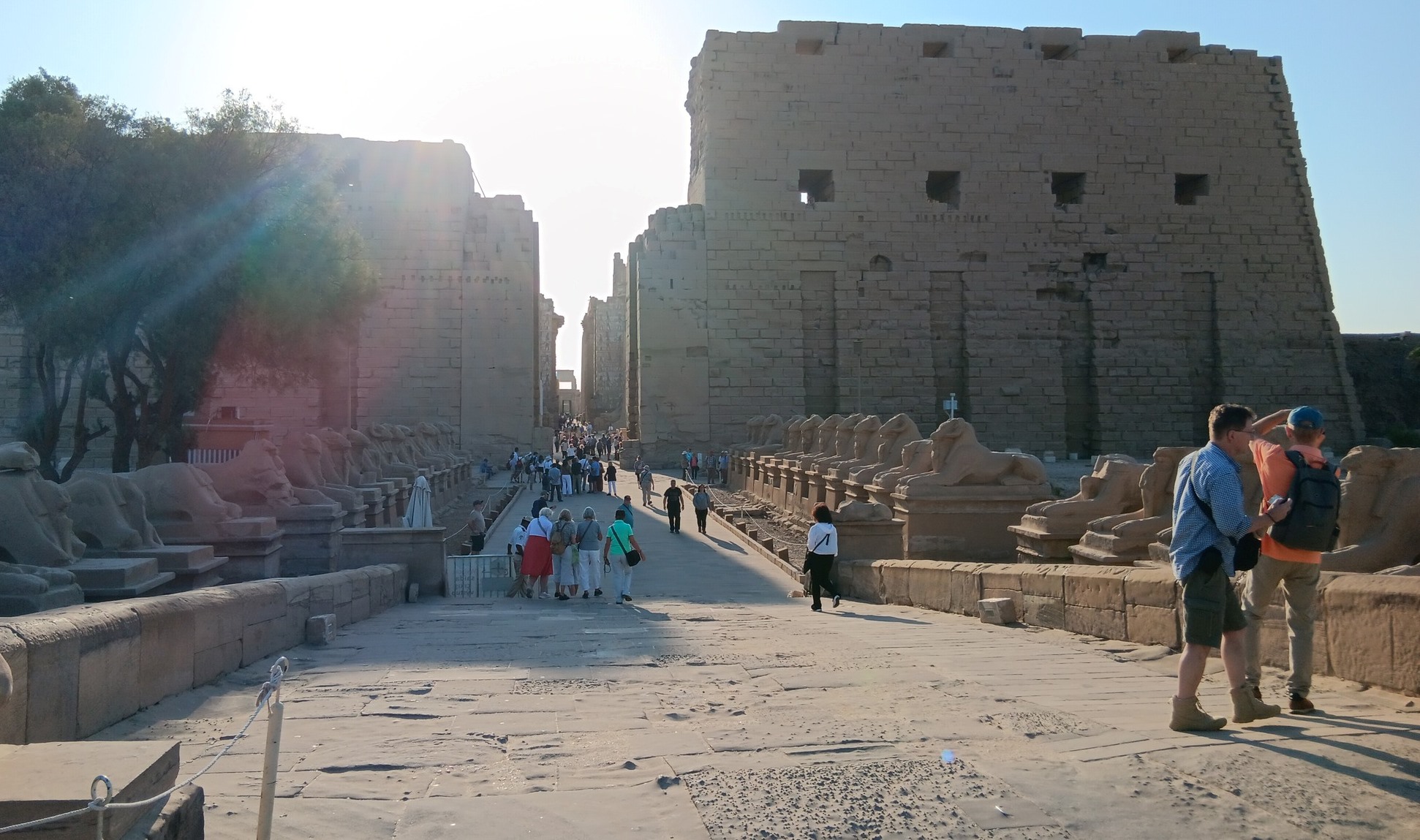 جانب من زيارات الأجانب فى معابد الكرنك جانب من زيارات الأجانب فى معابد الكرنك