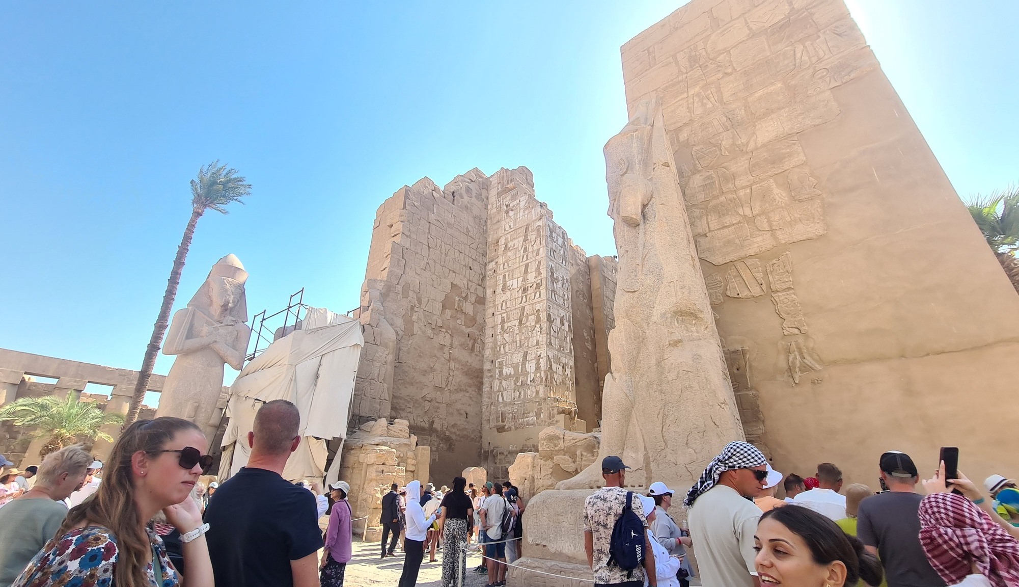 استمتاع ضيوف مصر بين معابد الأقصر استمتاع ضيوف مصر بين معابد الأقصر